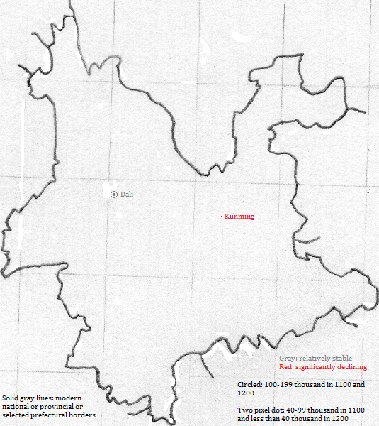 maps showing Yunnan cities 1100-1200